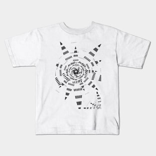 Galaxy geometric black and white abstract Kids T-Shirt